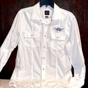 Armani Exchange A|X button up long sleeve shirt